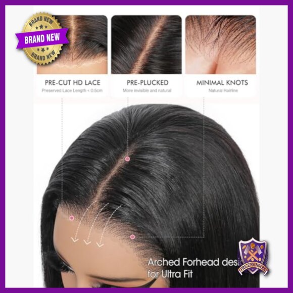 13x6 Glueless Human Hair Wig Pre Plucked Lace Front Spiral Curly main image 5